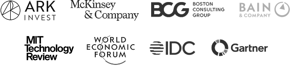 ARK Invest, McKinsey & Company, BCG, Bain & Company, MIT Technology Review, World Economic Forum, IDC, Gartner